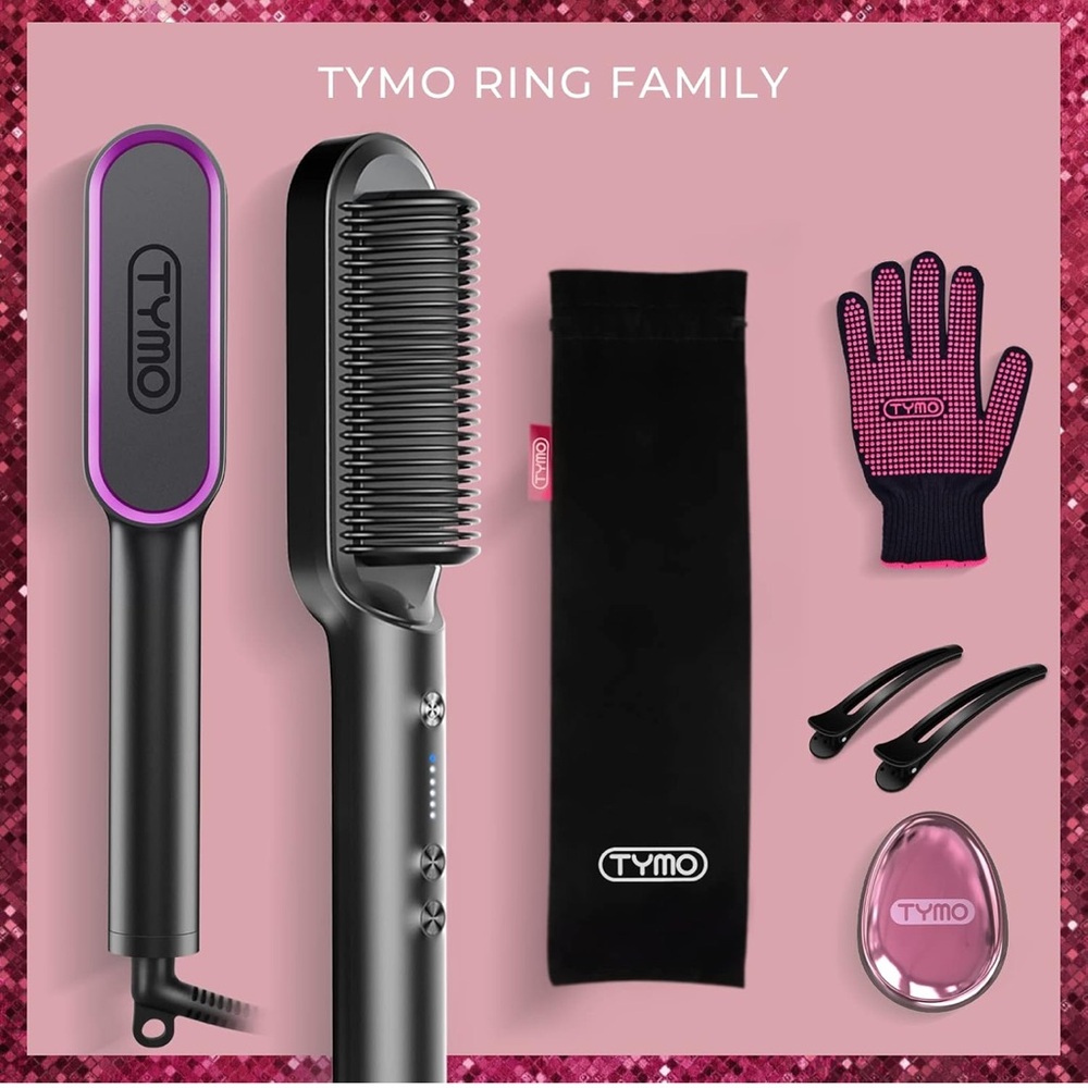 TYMO Ring Family Hair Styling Set - Black & Pink Professional Tools